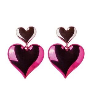 Serra Valentine’s Earrings - Bubble Hearts Pink